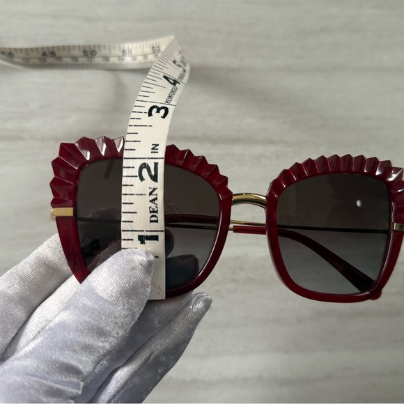Dolce & Gabbana Butterfly Square Red Sunglasses